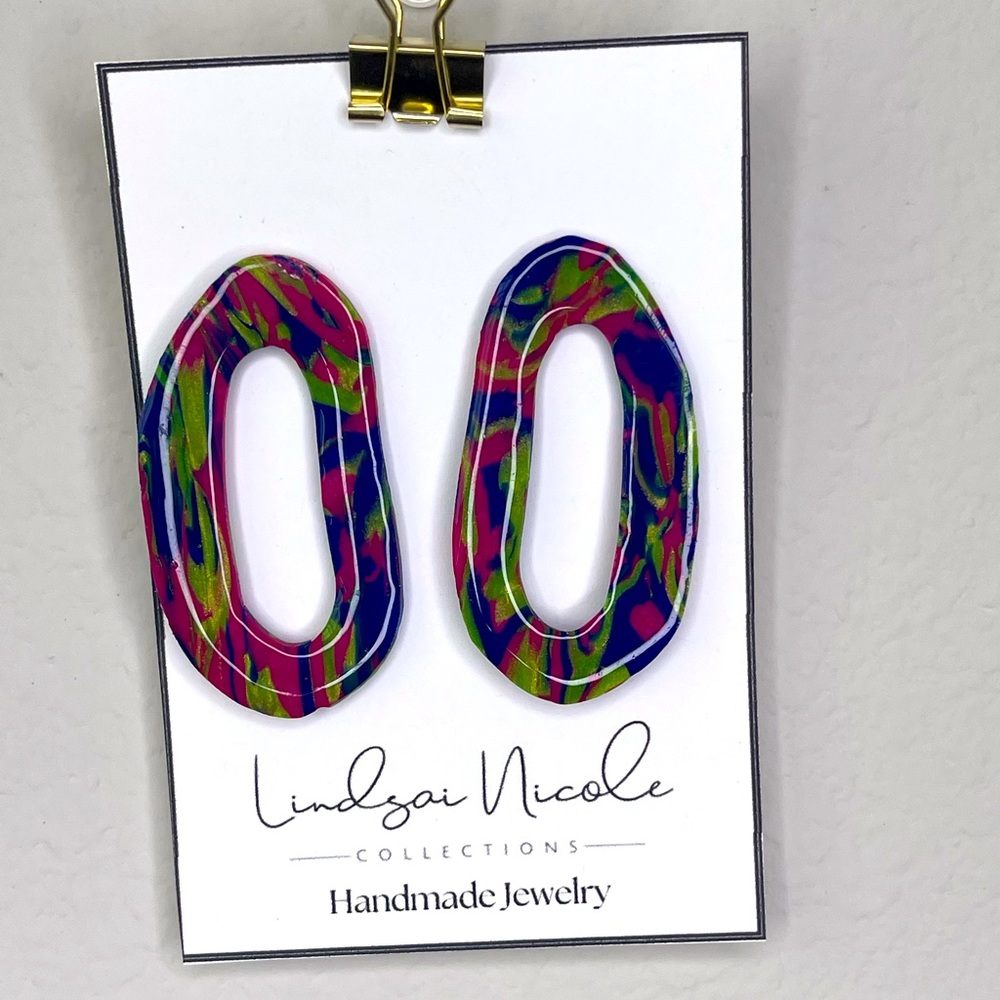 Hand crafted clay earrings